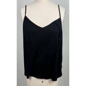 Anthropologie S Normcore Black Cami Tank‎ Adjustable Strap Comfy Staple Sexy